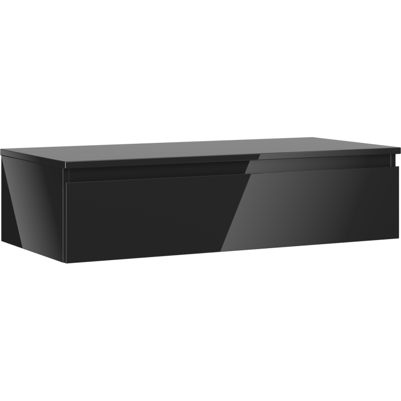 Mexen Orio dulap baie sub chiuvetă 100 cm cu blat, 1 sertar, negru lucios - 91A10-10023-1-BFC70