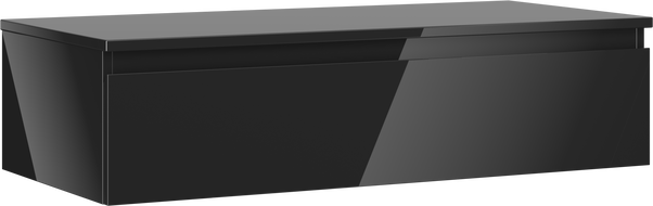 Mexen Orio dulap baie sub chiuvetă 100 cm cu blat, 1 sertar, negru lucios - 91A10-10023-1-BFC70