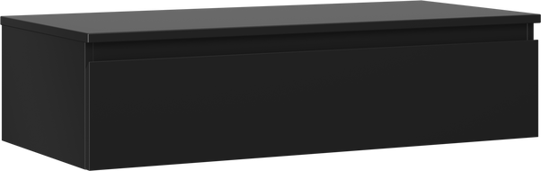 Mexen Orio 100 cm-es fürdőszobai alsószekrény lappal, 1 fiók, fekete matt - 91A10-10023-1-BFC71