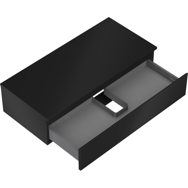 Mexen Orio dulap baie sub chiuvetă 100 cm cu blat, 1 sertar, negru mat - 91A10-10023-1-BFC71