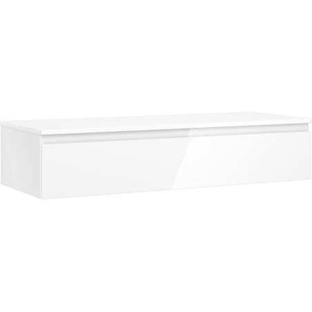Mexen Orio dulap pentru baie sub chiuvetă 120 cm cu blat, 1 sertar, alb lucios - 91A10-12023-1-BFC00