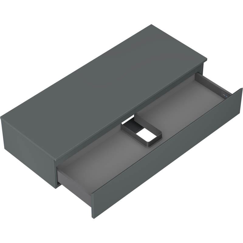 Mexen Orio dulap de baie de 120 cm pentru lavoar, cu blat, 1 sertar, grafit mat - 91A10-12023-1-BFC66