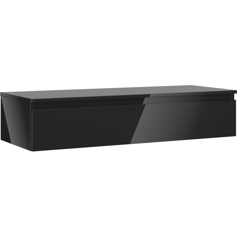 Mexen Orio dulap de baie sub chiuvetă 120 cm cu blat, 1 sertar, negru lucios - 91A10-12023-1-BFC70