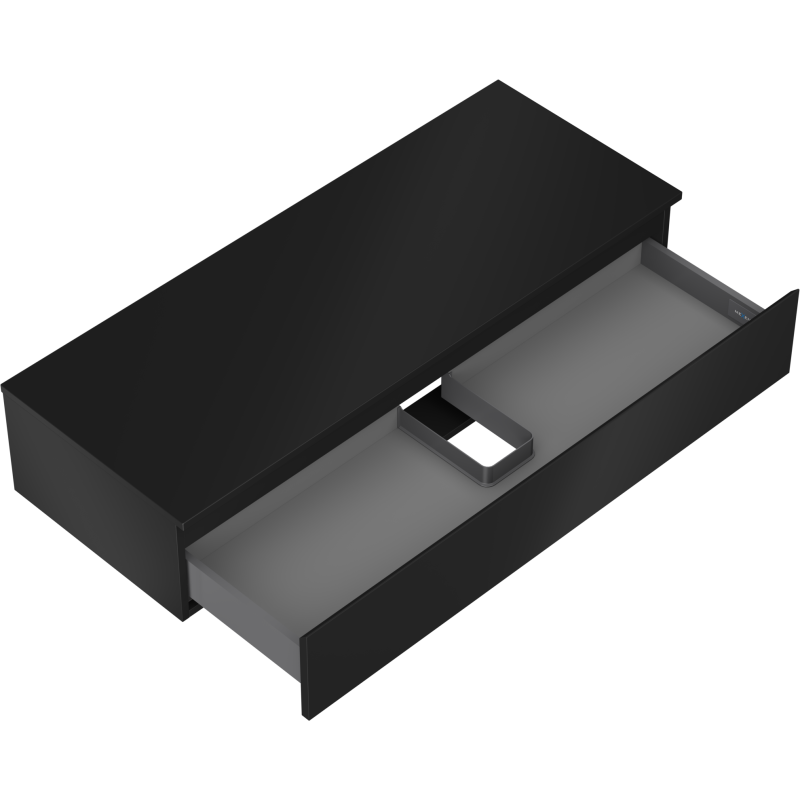Mexen Orio dulap baie sub-lavoar 120 cm cu blat, 1 sertar, negru mat - 91A10-12023-1-BFC71