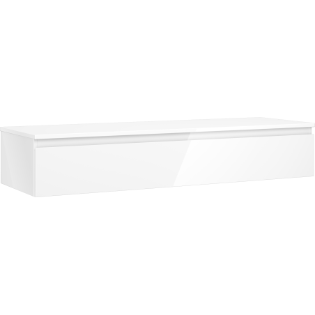 Mexen Orio dulap baie pentru lavoar 140 cm cu blat, 1 sertar, alb lucios - 91A10-14023-1-BFC00