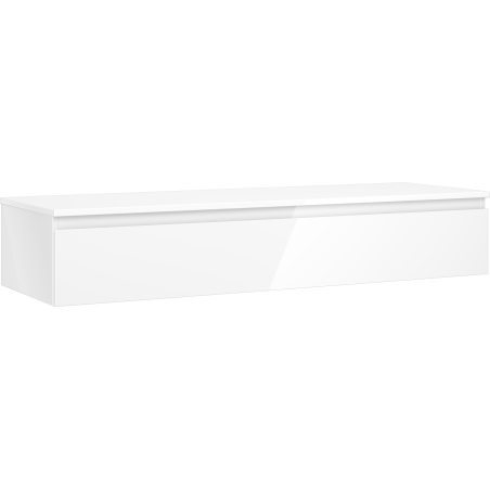 Mexen Orio dulap baie sub chiuvetă de 140 cm cu blat, 1 sertar, alb lucios - 91A10-14023-1-BFC00