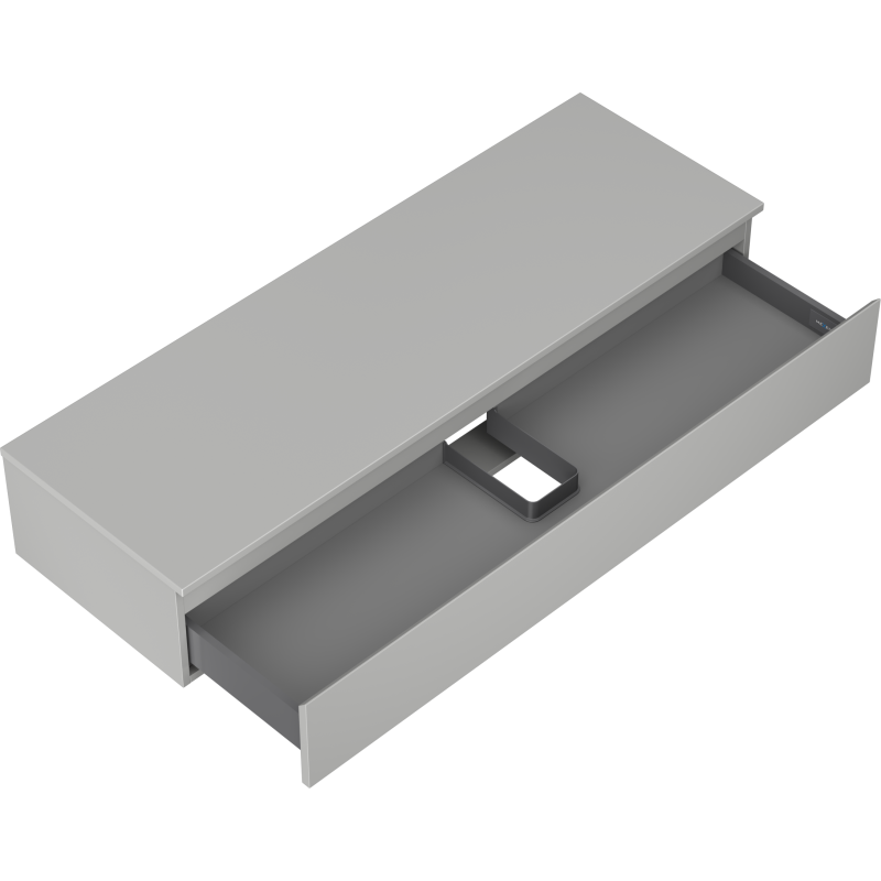 Mexen Orio dulap baie sub chiuvetă 140 cm cu blat, 1 sertar, gri mat - 91A10-14023-1-BFC62