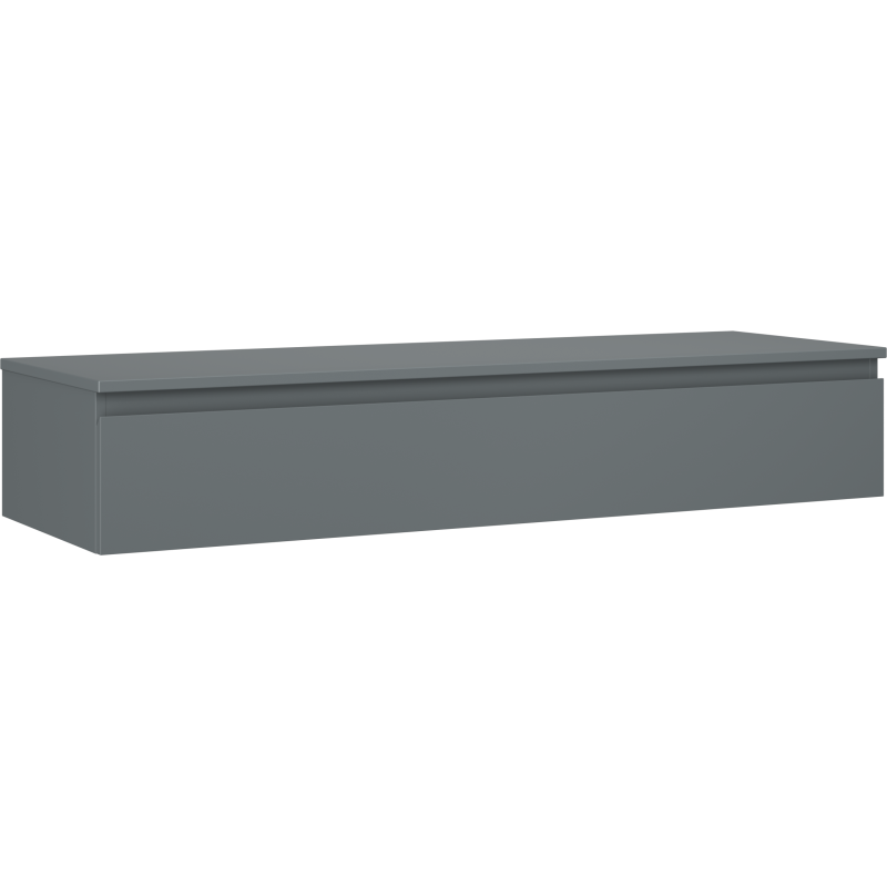Mexen Orio dulap baie sub chiuvetă 140 cm cu blat, 1 sertar, grafit mat - 91A10-14023-1-BFC66