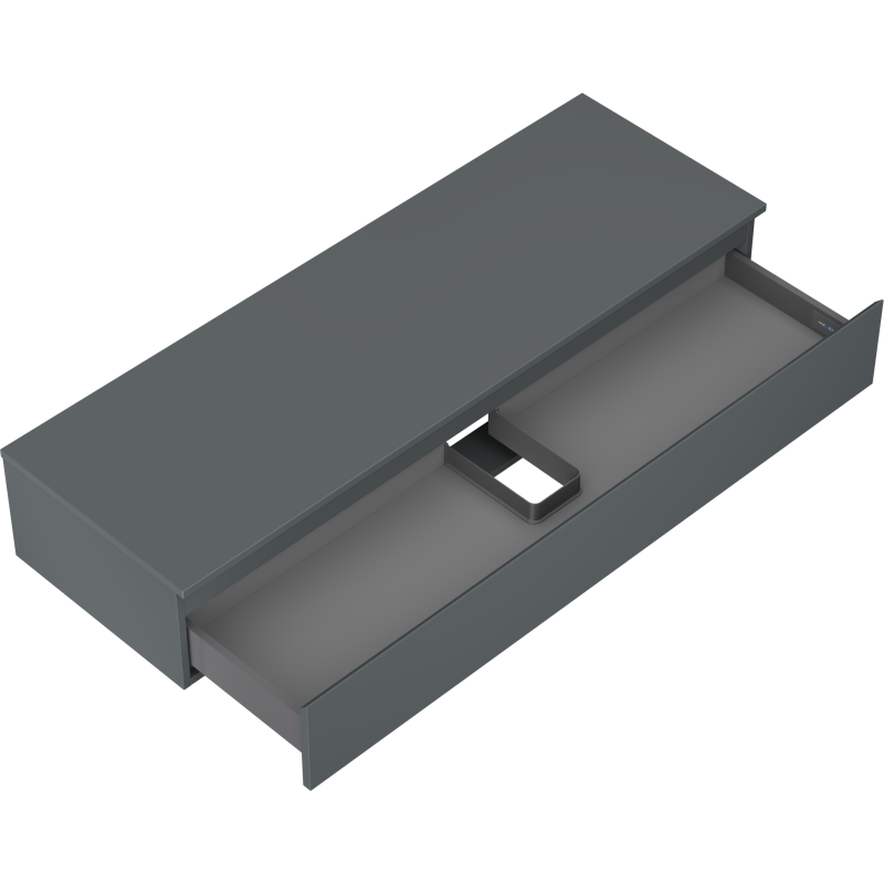 Mexen Orio dulap de baie montat sub lavoar 140 cm cu blat, 1 sertar, grafit mat - 91A10-14023-1-BFC66