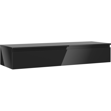 Mexen Orio dulap baie pentru lavoar 140 cm cu blat, 1 sertar, negru lucios - 91A10-14023-1-BFC70