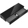 Mexen Orio dulap baie pentru lavoar 140 cm cu blat, 1 sertar, negru lucios - 91A10-14023-1-BFC70