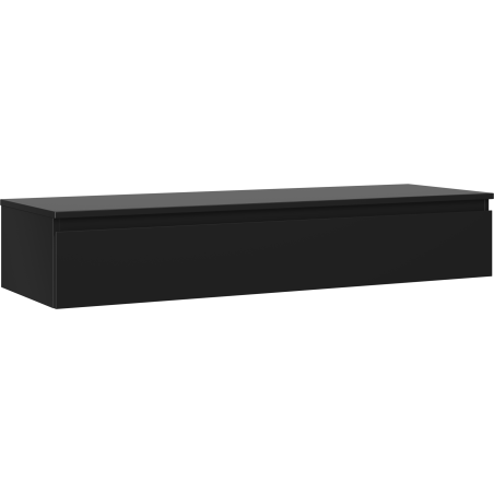 Dulap baie Mexen Orio sub chiuvetă 140 cm cu blat, 1 sertar, negru mat - 91A10-14023-1-BFC71