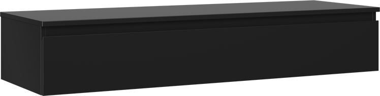 Dulap baie Mexen Orio sub chiuvetă 140 cm cu blat, 1 sertar, negru mat - 91A10-14023-1-BFC71