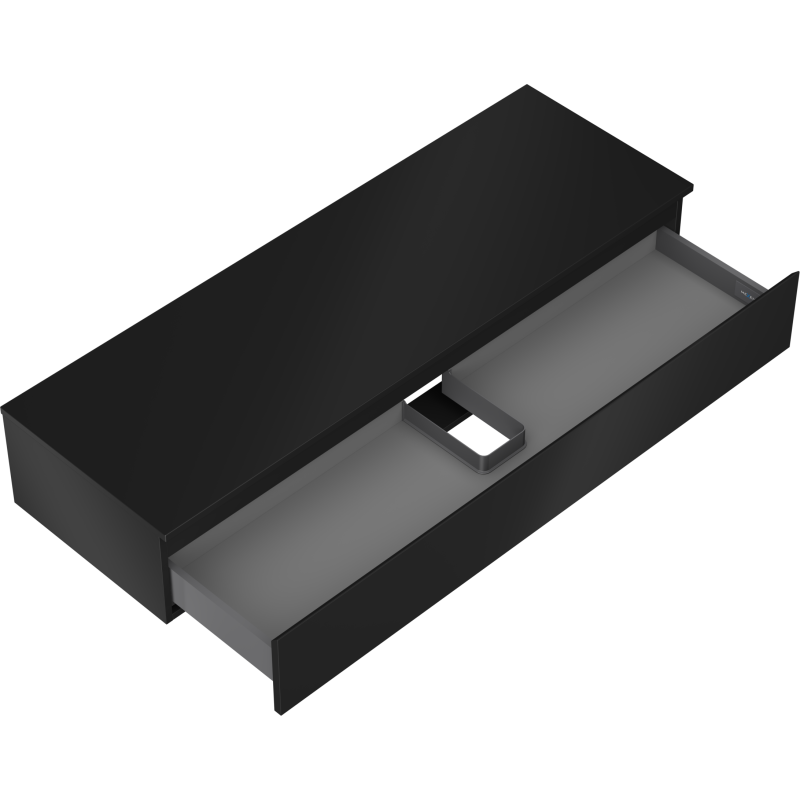 Mexen Orio dulap de baie sub lavoar 140 cm cu blat, 1 sertar, negru mat - 91A10-14023-1-BFC71