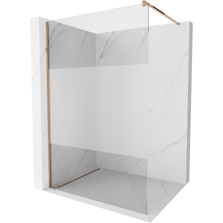 Mexen Kioto perete de duș Walk-in 70 x 200 cm, transparent/mat 8 mm, aur roz - 800-070-101-60-35