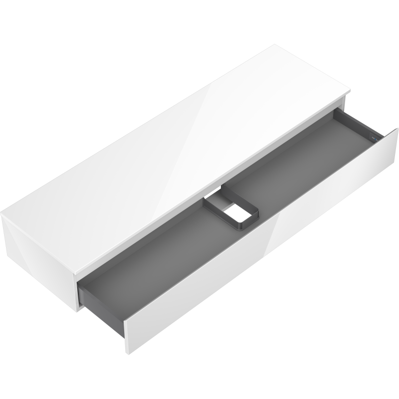 Mexen Orio dulap baie sub lavoar 160 cm cu blat, 1 sertar, alb lucios - 91A10-16023-1-BFC00