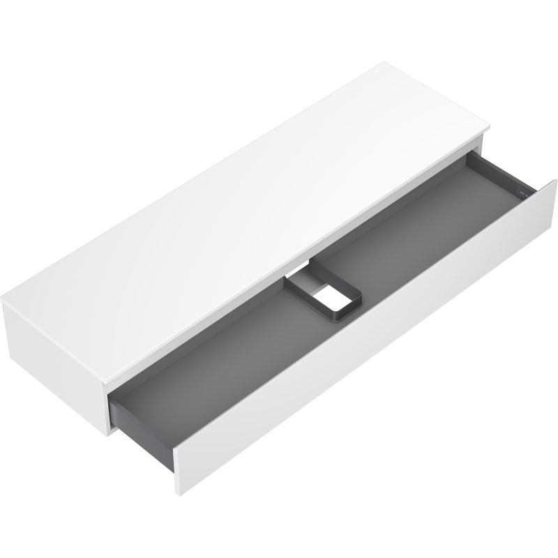 Mexen Orio fürdőszobai mosdószekrény 160 cm munkalappal, 1 fiók, matt fehér - 91A10-16023-1-BFC01