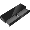 Dulap baie Mexen Orio cu blat de 160 cm, 1 sertar, negru lucios - 91A10-16023-1-BFC70