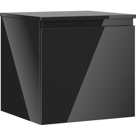 Mexen Orio dulap baie sub chiuvetă 50 cm cu blat, 1 sertar, negru lucios - 91A10-05047-1-BFC70