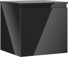 Mexen Orio dulap baie sub chiuvetă 50 cm cu blat, 1 sertar, negru lucios - 91A10-05047-1-BFC70