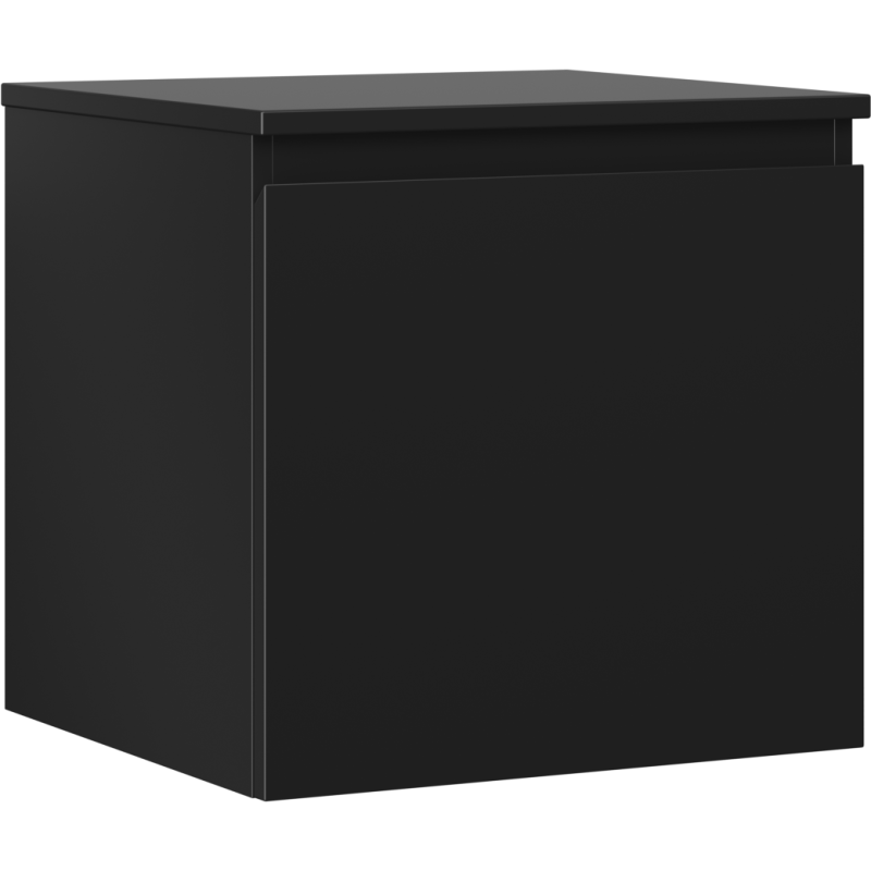 Șifonier de baie Mexen Orio sub chiuvetă 50 cm cu blat, 1 sertar, negru mat - 91A10-05047-1-BFC71