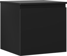 Șifonier de baie Mexen Orio sub chiuvetă 50 cm cu blat, 1 sertar, negru mat - 91A10-05047-1-BFC71
