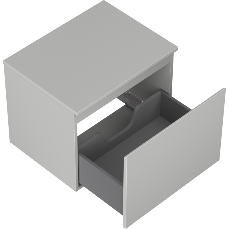 Mexen Orio 60 cm-es fürdőszobai mosdó alatti szekrény munkalappal, 1 fiók, szürke matt - 91A10-06047-1-BFC62