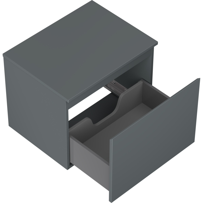 Mexen Orio fürdőszobai mosdó alatti szekrény 60 cm munkafelülettel, 1 fiók, grafit matt - 91A10-06047-1-BFC66