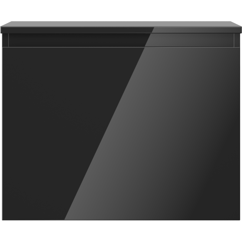 Mexen Orio fürdőszobai mosdószekrény 60 cm munkalappal, 1 fiók, fekete fényes - 91A10-06047-1-BFC70