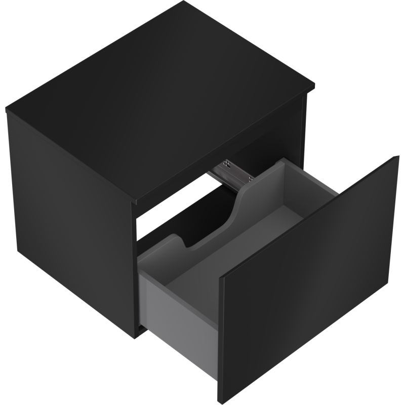 Mexen Orio dulap pentru baie sub lavoar 60 cm cu blat, 1 sertar, negru mat - 91A10-06047-1-BFC71