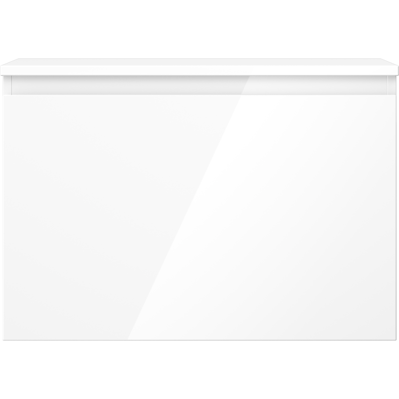 Mexen Orio fürdőszobai szekrény mosdóhoz, 70 cm-es munkalappal, 1 fiók, fényes fehér - 91A10-07047-1-BFC00