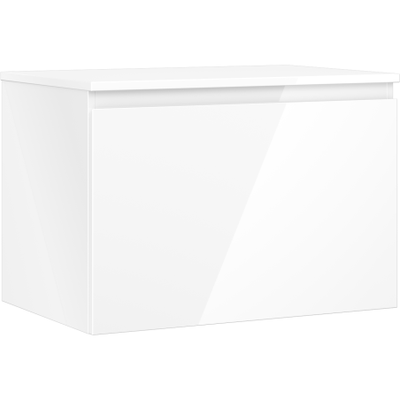 Mexen Orio dulap baie sub chiuvetă 70 cm cu blat, 1 sertar, alb lucios - 91A10-07047-1-BFC00