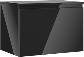 Mexen Orio dulap baie sub chiuvetă de 70 cm cu blat, 1 sertar, negru lucios - 91A10-07047-1-BFC70