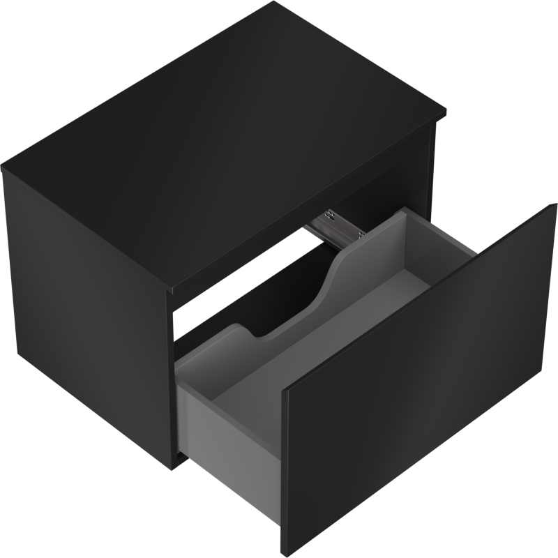 Mexen Orio dulap baie sub chiuvetă 70 cm cu blat, 1 sertar, negru mat - 91A10-07047-1-BFC71