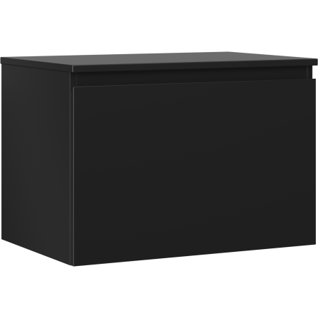 Dulap de baie Mexen Orio sub lavoar 70 cm cu blat, 1 sertar, negru mat - 91A10-07047-1-BFC71