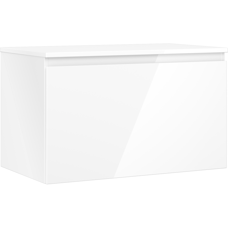 Mexen Orio dulap baie pentru lavoar 80 cm cu blat, 1 sertar, alb lucios - 91A10-08047-1-BFC00
