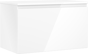 Mexen Orio dulap baie pentru lavoar 80 cm cu blat, 1 sertar, alb lucios - 91A10-08047-1-BFC00