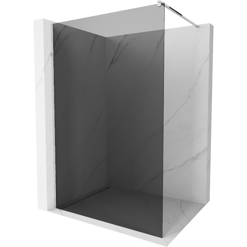Mexen Kioto panou de duș Walk-in 70 x 200 cm, grafit 8 mm, crom - 800-070-101-01-40