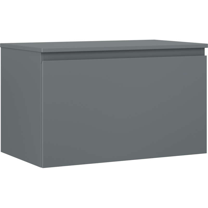Mexen Orio fürdőszobai szekrény mosdókagyló alá 80 cm munkalappal, 1 fiókkal, matt grafit - 91A10-08047-1-BFC66