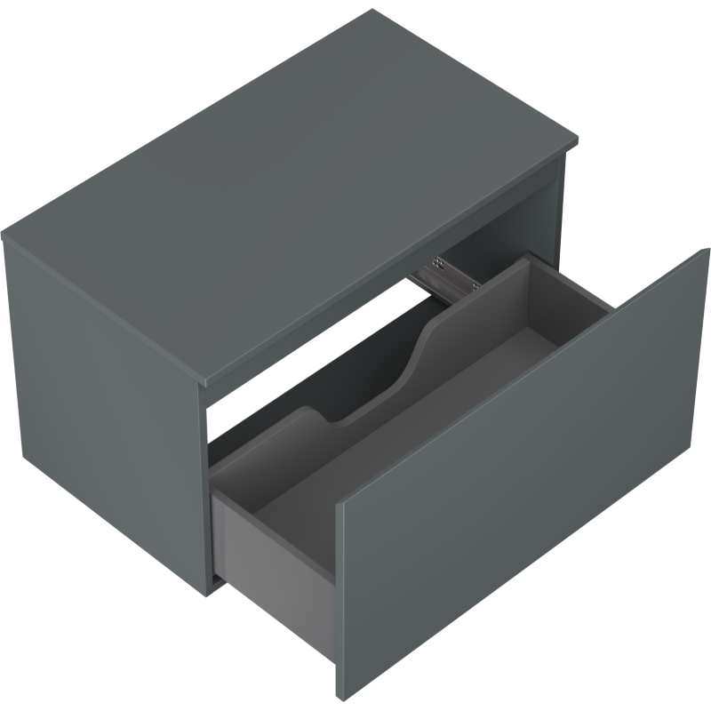 Mexen Orio dulap baie sub chiuvetă 80 cm cu blat, 1 sertar, grafit mat - 91A10-08047-1-BFC66