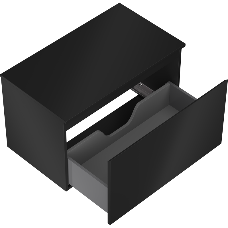 Mexen Orio dulap de baie sub chiuvetă 80 cm cu blat, 1 sertar, negru mat - 91A10-08047-1-BFC71