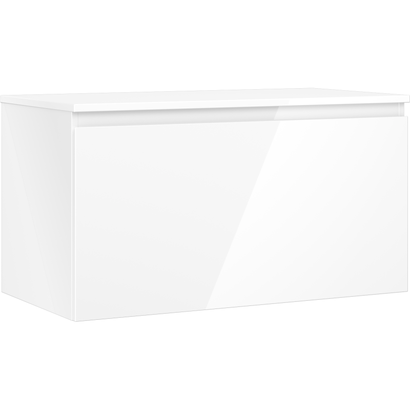 Mexen Orio dulap baie sub lavoar 90 cm cu blat, 1 sertar, alb lucios - 91A10-09047-1-BFC00