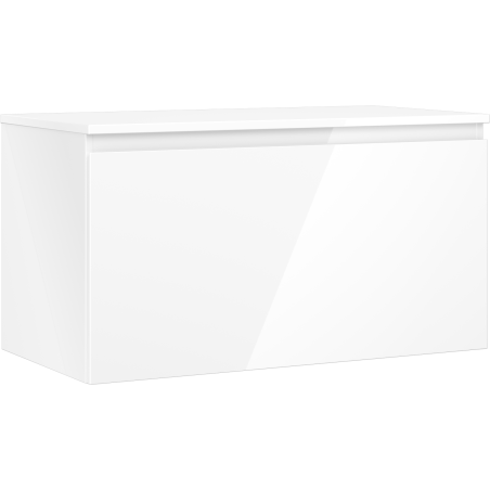 Mexen Orio dulap baie sub lavoar 90 cm cu blat, 1 sertar, alb lucios - 91A10-09047-1-BFC00