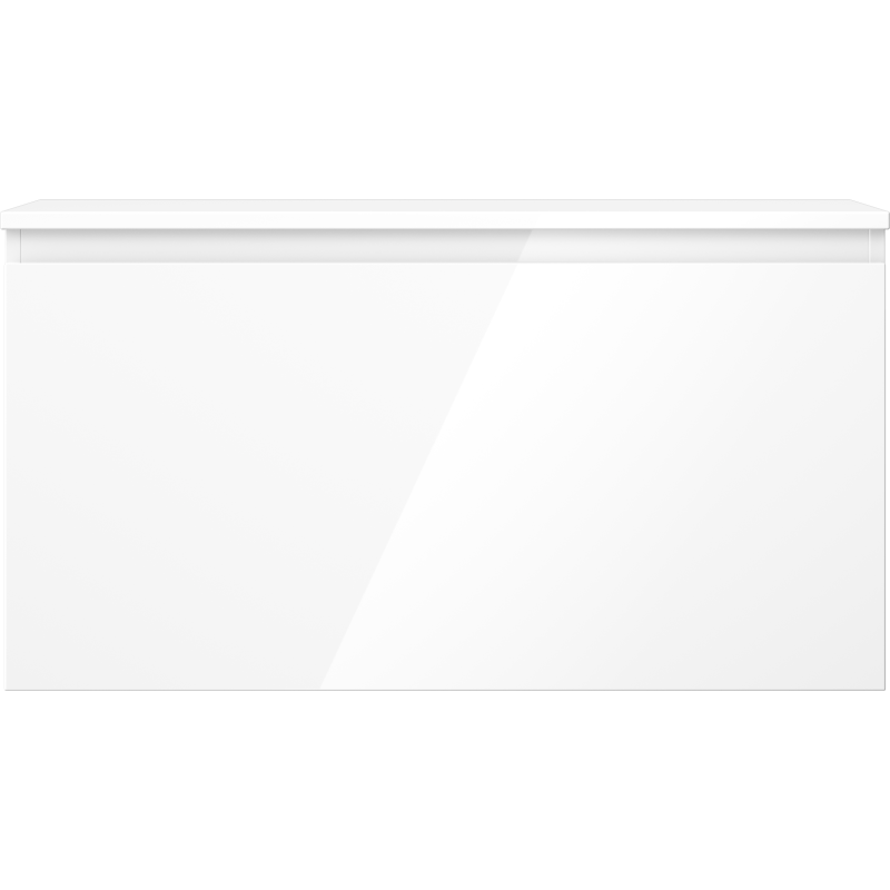 Mexen Orio fürdőszobai szekrény mosdó alá 90 cm-es pulttal, 1 fiók, fényes fehér - 91A10-09047-1-BFC00