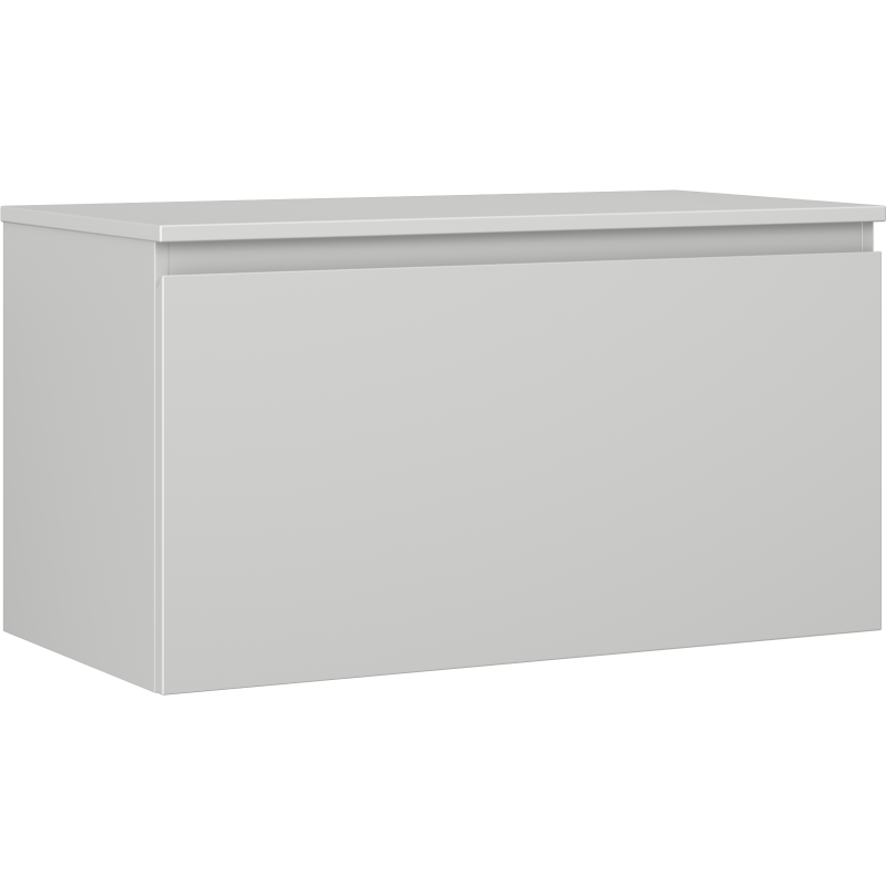 Mexen Orio fürdőszobai mosdószekrény 90 cm-es pulttal, 1 fiókos, szürke matt - 91A10-09047-1-BFC62