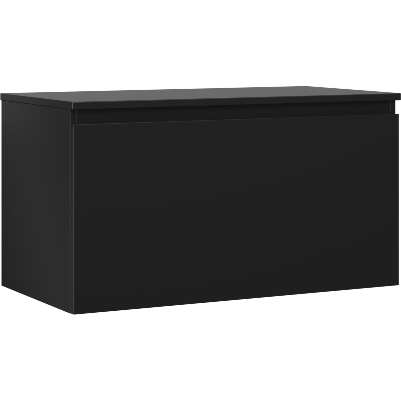 Dulap baie Mexen Orio sub chiuvetă 90 cm cu blat, 1 sertar, negru mat - 91A10-09047-1-BFC71