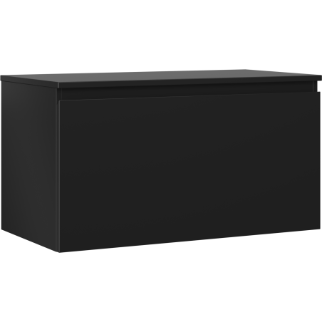 Dulap baie Mexen Orio sub chiuvetă 90 cm cu blat, 1 sertar, negru mat - 91A10-09047-1-BFC71