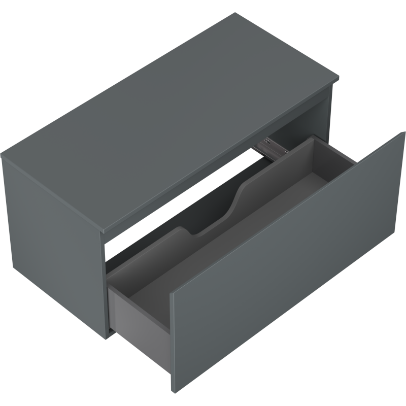 Mexen Orio dulap de baie sub chiuvetă 100 cm cu blat, 1 sertar, grafit mat - 91A10-10047-1-BFC66