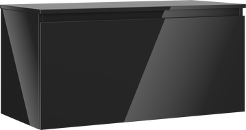 Mexen Orio dulap baie sub chiuvetă 100 cm cu blat, 1 sertar, negru lucios - 91A10-10047-1-BFC70