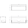 Dulap de baie Mexen Orio de 120 cm cu blat, 1 sertar, gri mat - 91A10-12047-1-BFC62